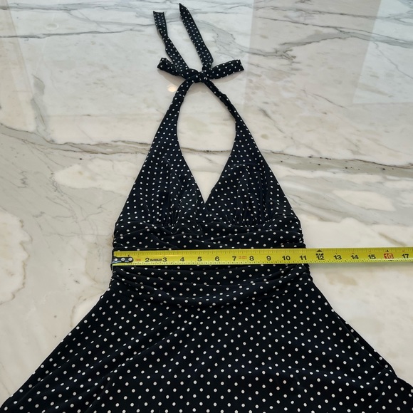 FOREVER 21 BLACK WHITE POLKA DOT HALTER DRESS SIZE SMALL - Picture 12 of 17